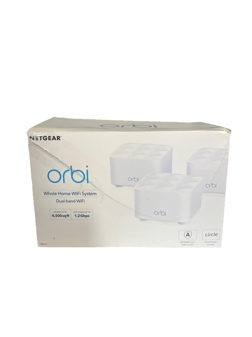 Netgear Orbi Rbk13-100NAS Router Whole Home Mesh Wi-Fi System Dual Band